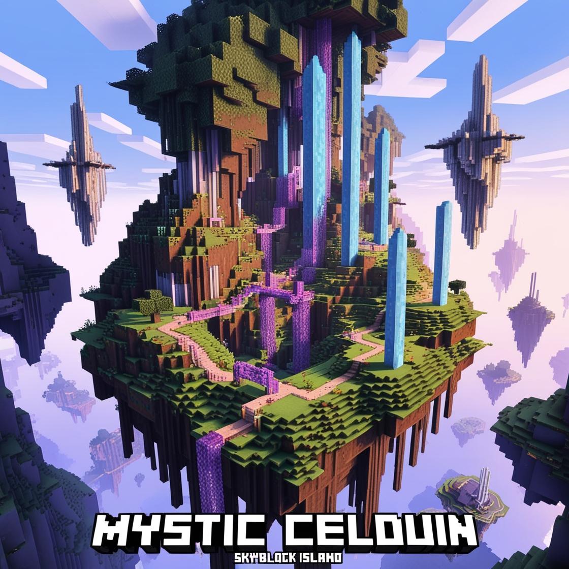 Bild_mit_Minecraft_Fantasy_SkyBlocks_Kreativ_und_der_Name_Mystic_Celduin__ Was bietet dir Mystic Celduin, DEIN Minecraft Netzwerk ?